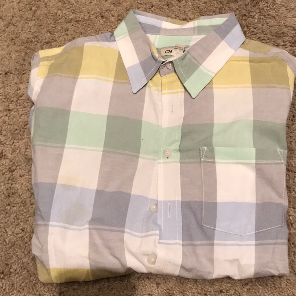 Checkered button up long sleeve by Cherokee